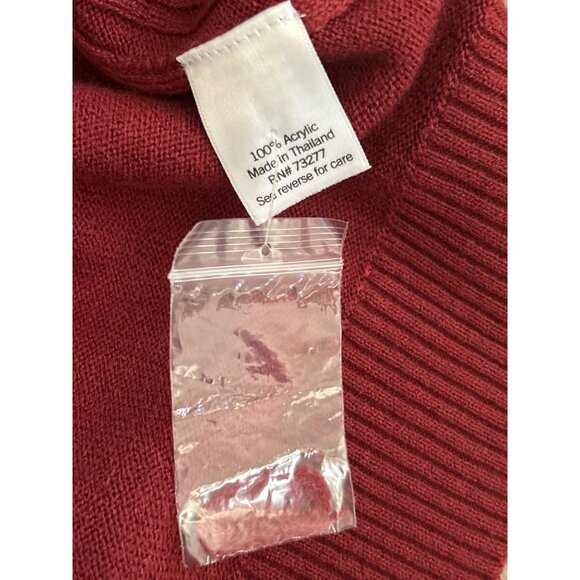 Croft & Barrow Mauve Cable Knit Long Sleeve Pullover Sweater Lightweight Small - Picture 5 of 6